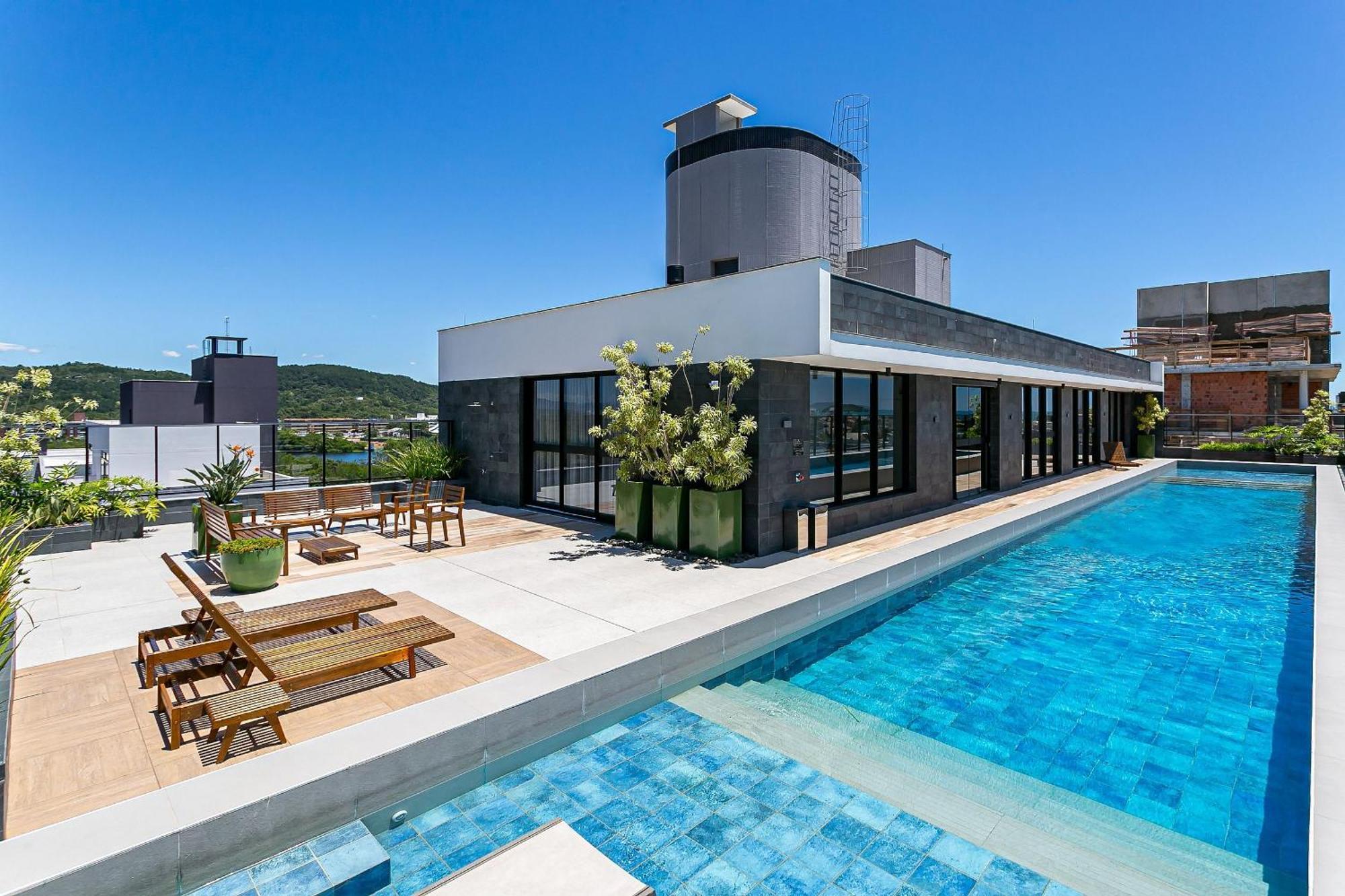 Wi-Fi 300Mb | Rooftop Com Piscina Em Jurere #Ja15 Florianopolis Exterior photo